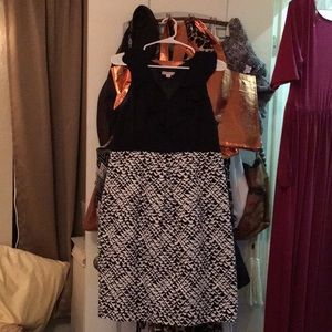 Merona black&white professional dress